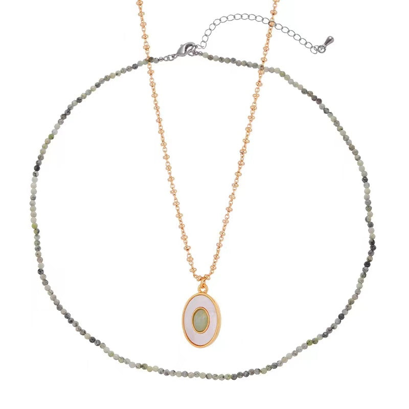 Crystal Beaded pearl set