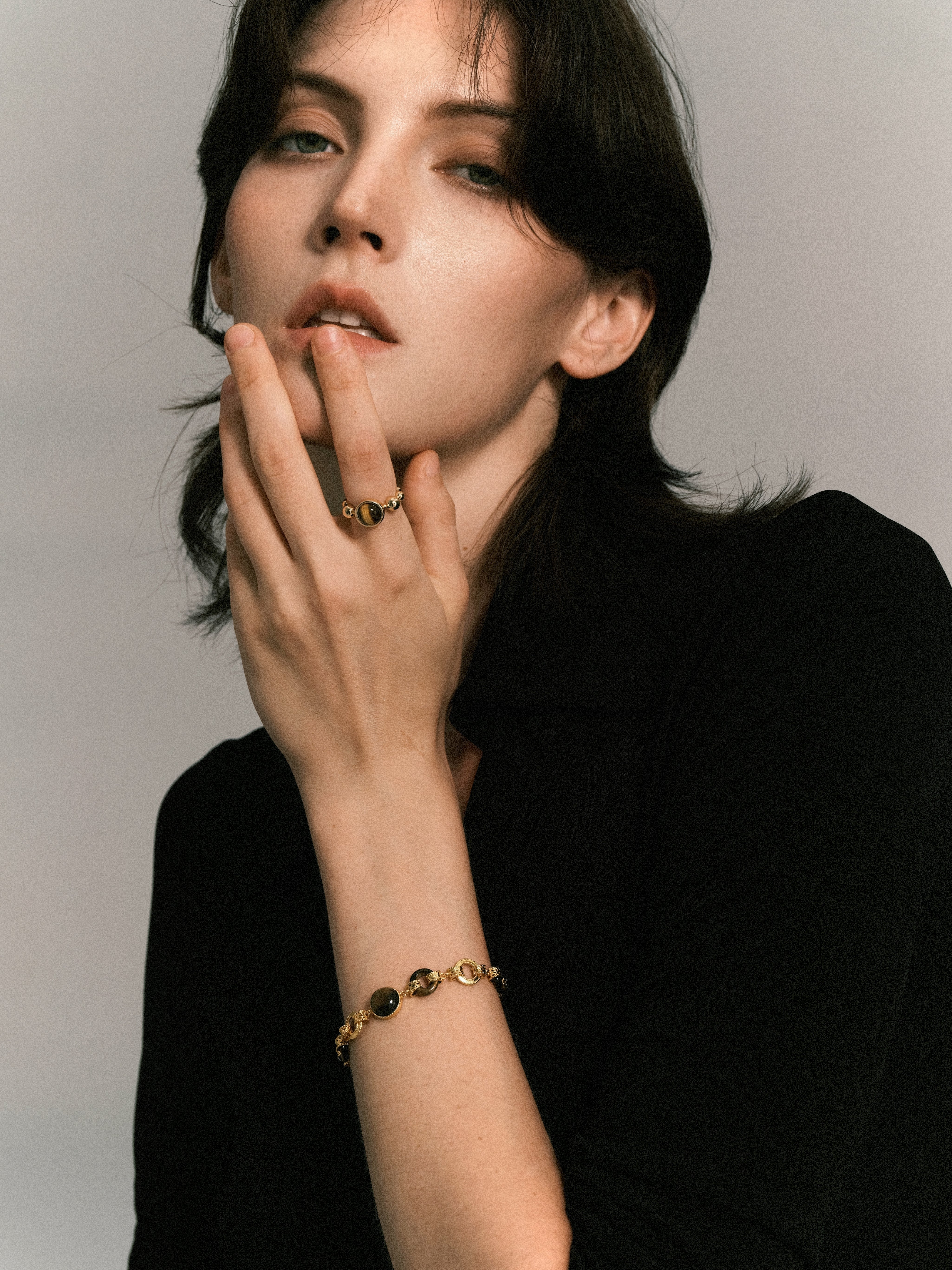 18k Gold French Vintage Ring/Bracelet Set