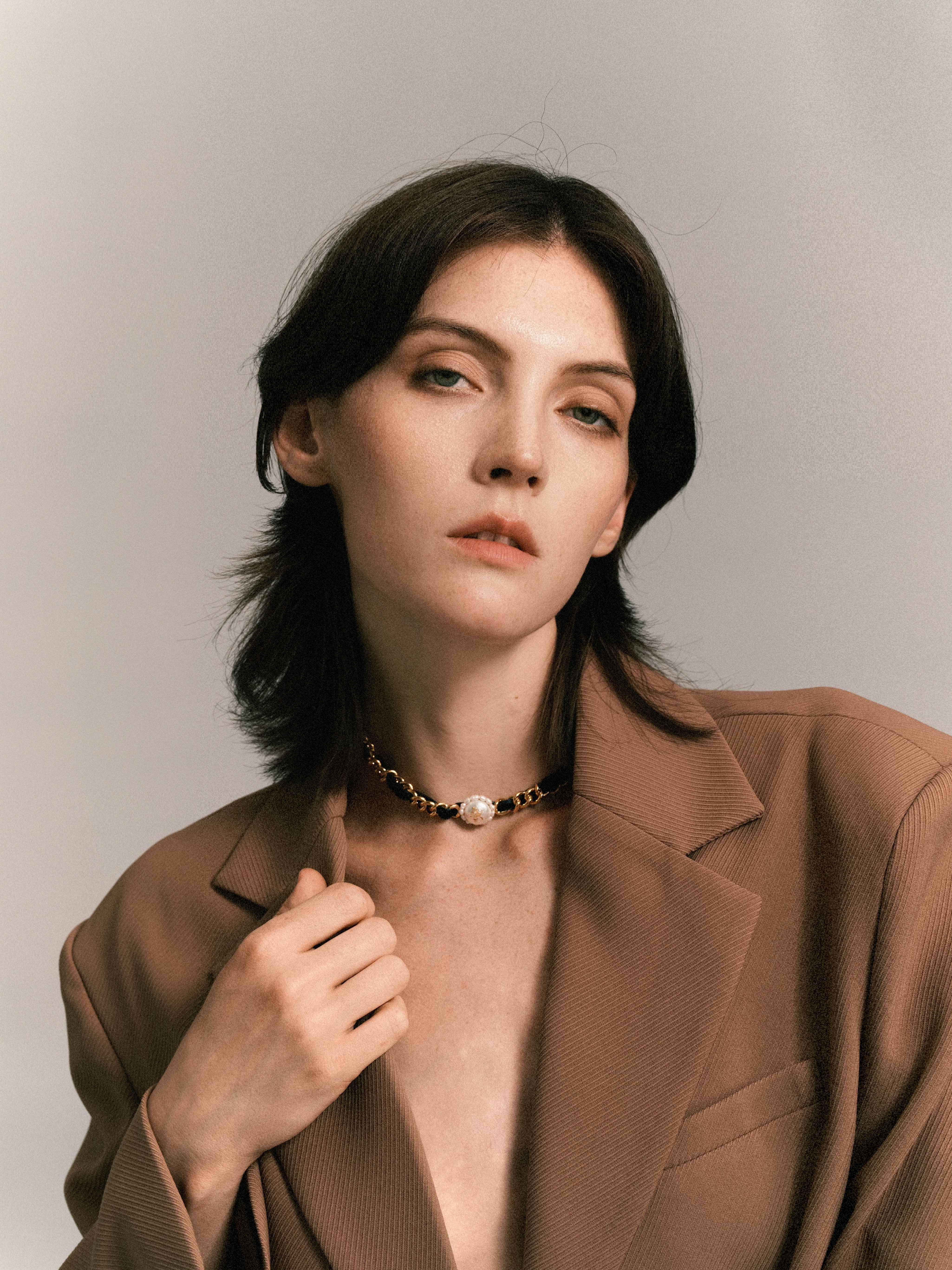 18K Gold Punk Pearl Flannel Necklace