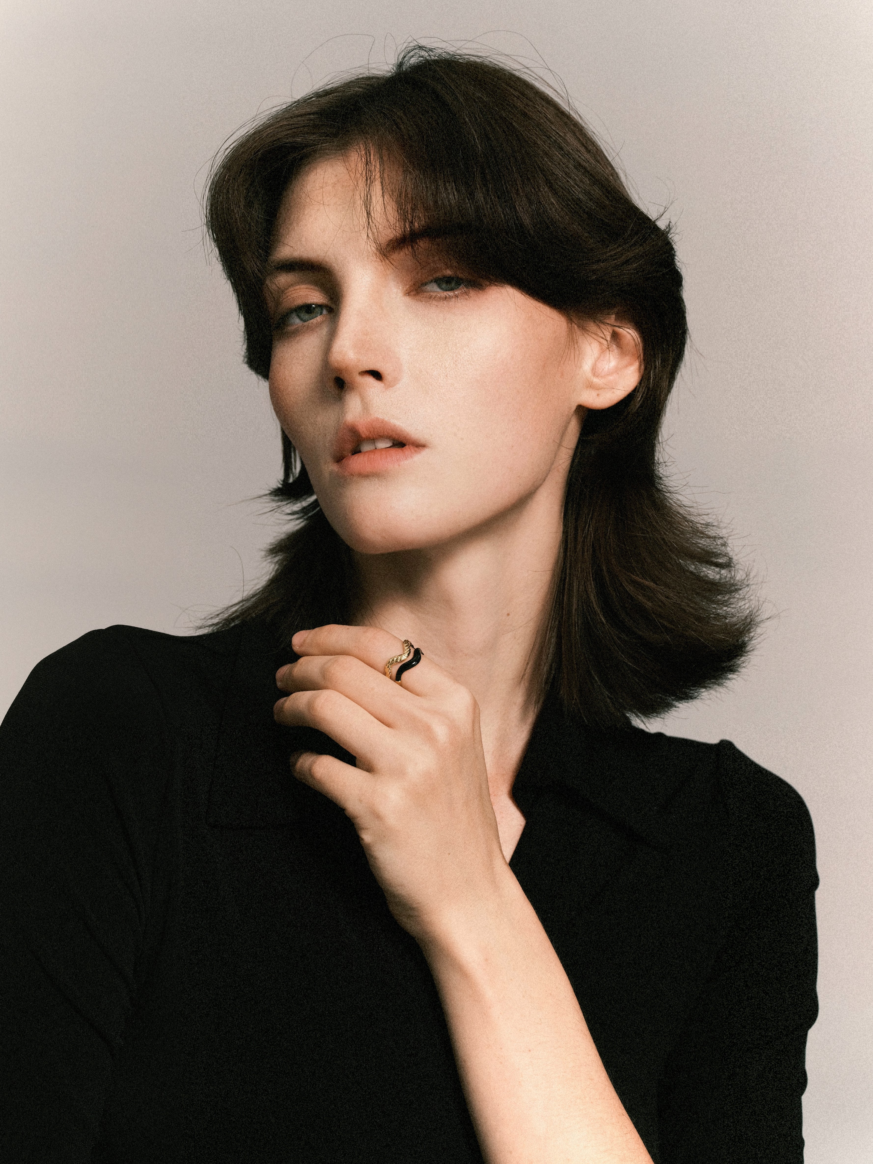 Diamond Stripe Drip Copper Ring