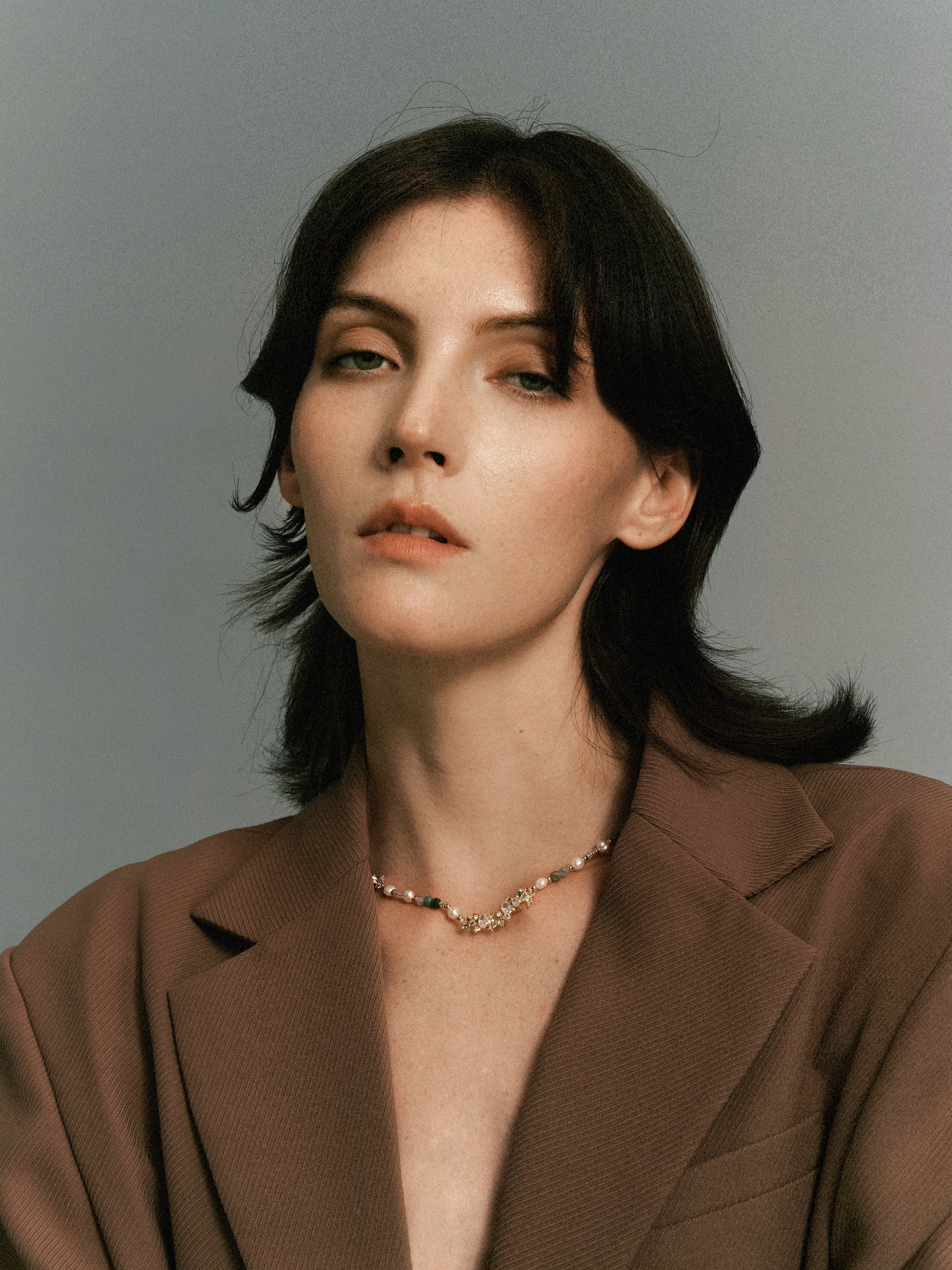 Inlaid Combination Natural Pearl Marble Necklace