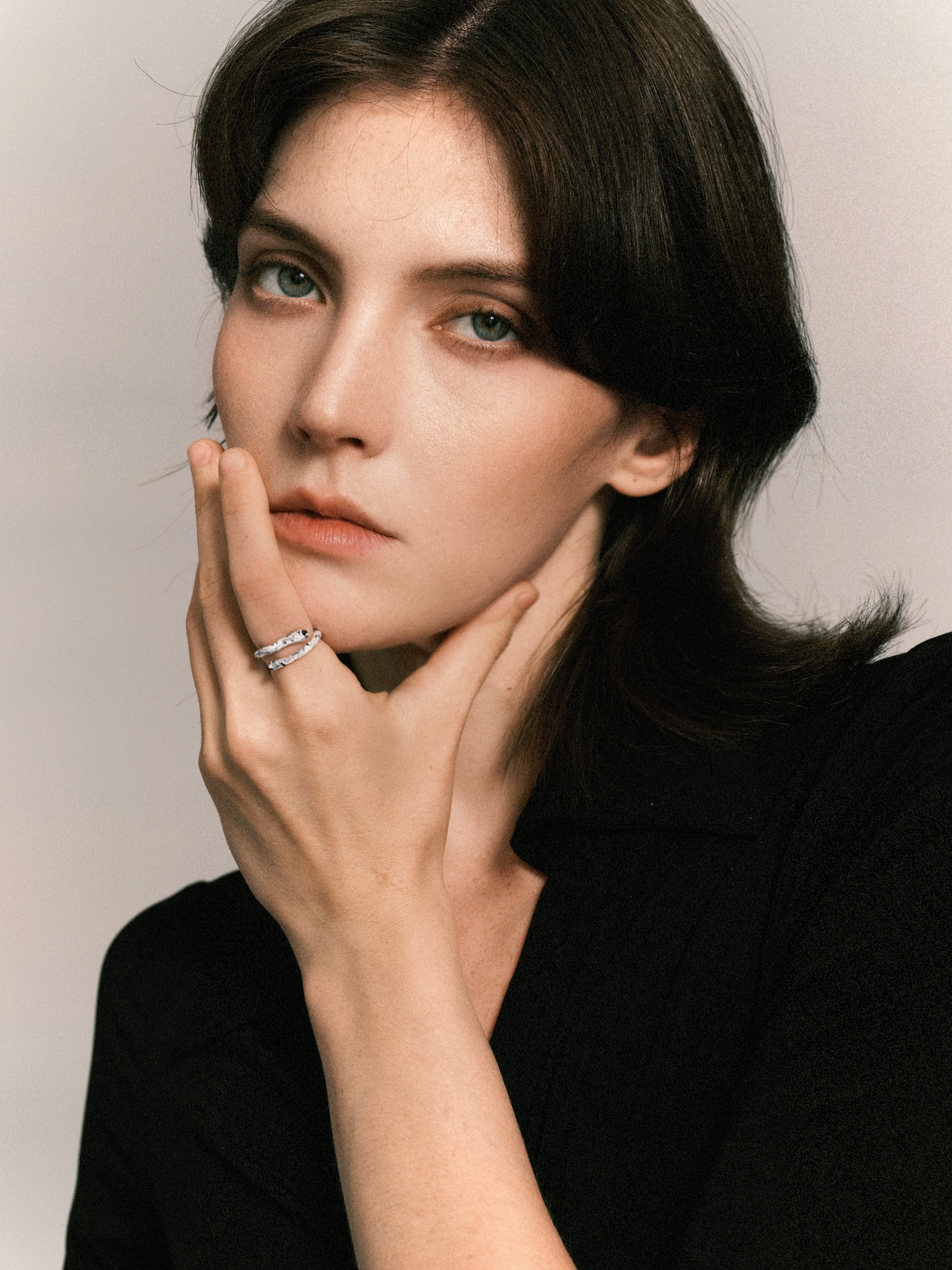 Cold Enamel Ink Painted Ring (Size 6-7)