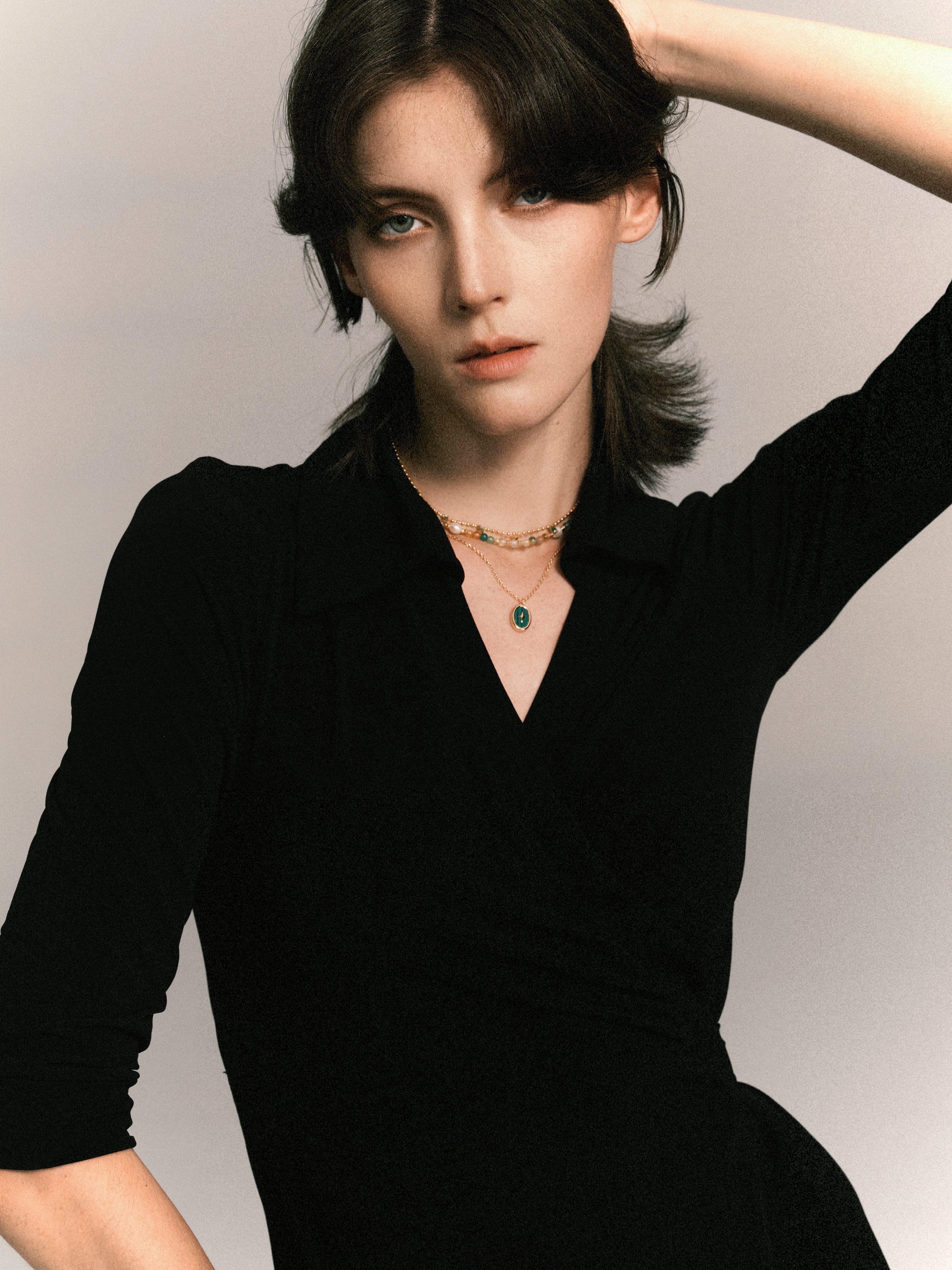 New Chinese Natural Stone Zircon Pearl Necklace