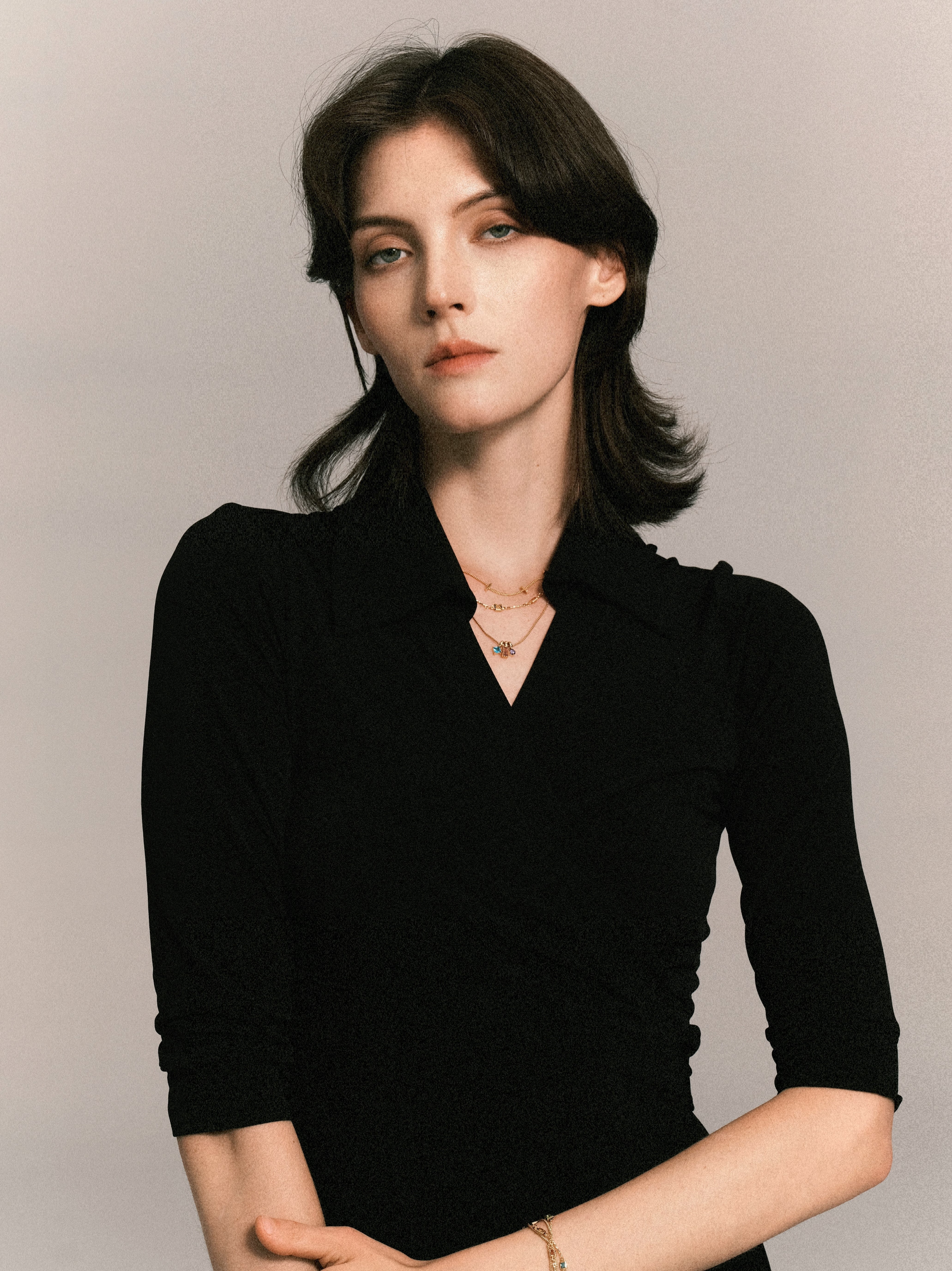 Stained Glass Gold Necklace Set