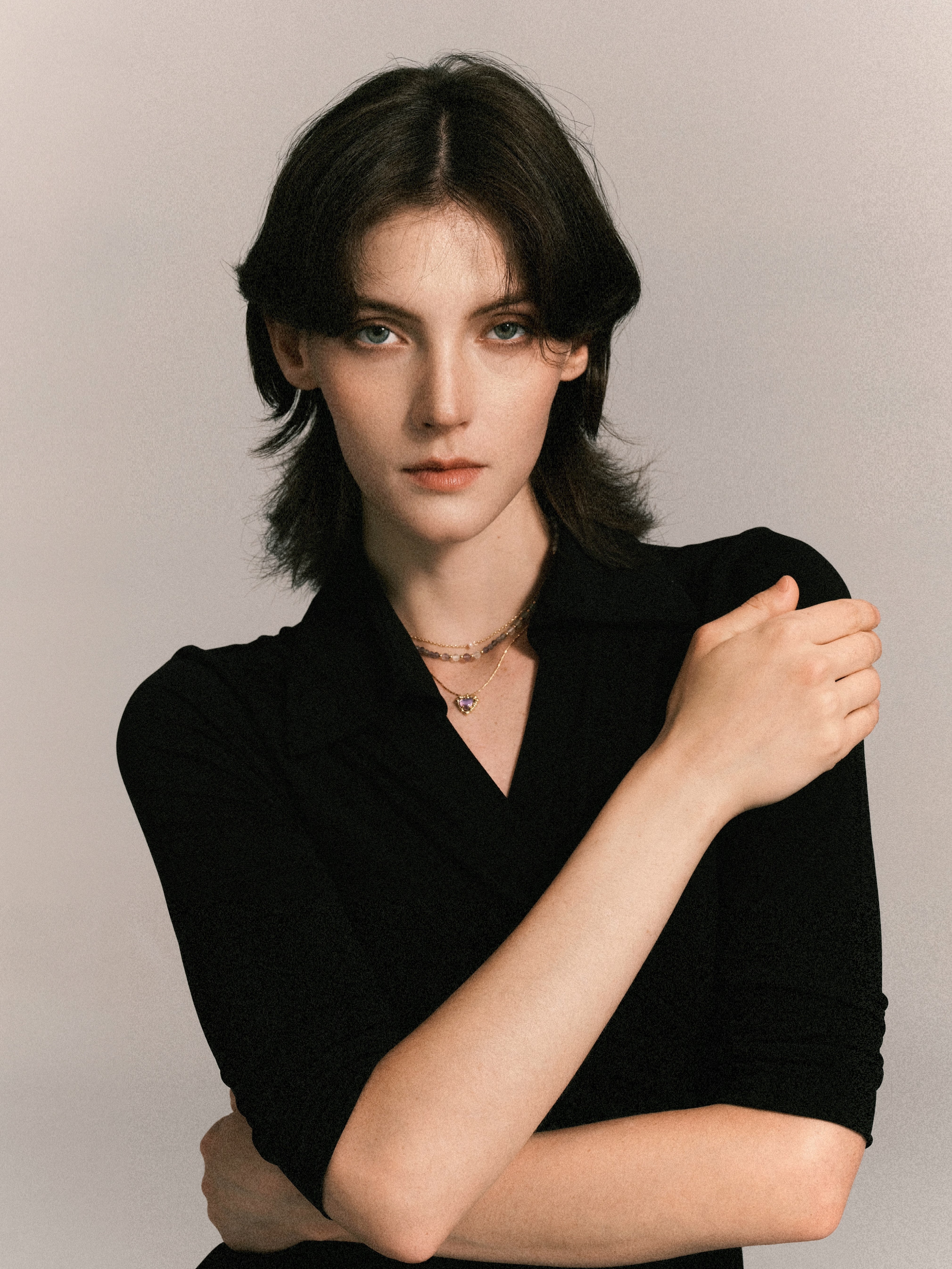 Heart shaped natural pearl necklace set