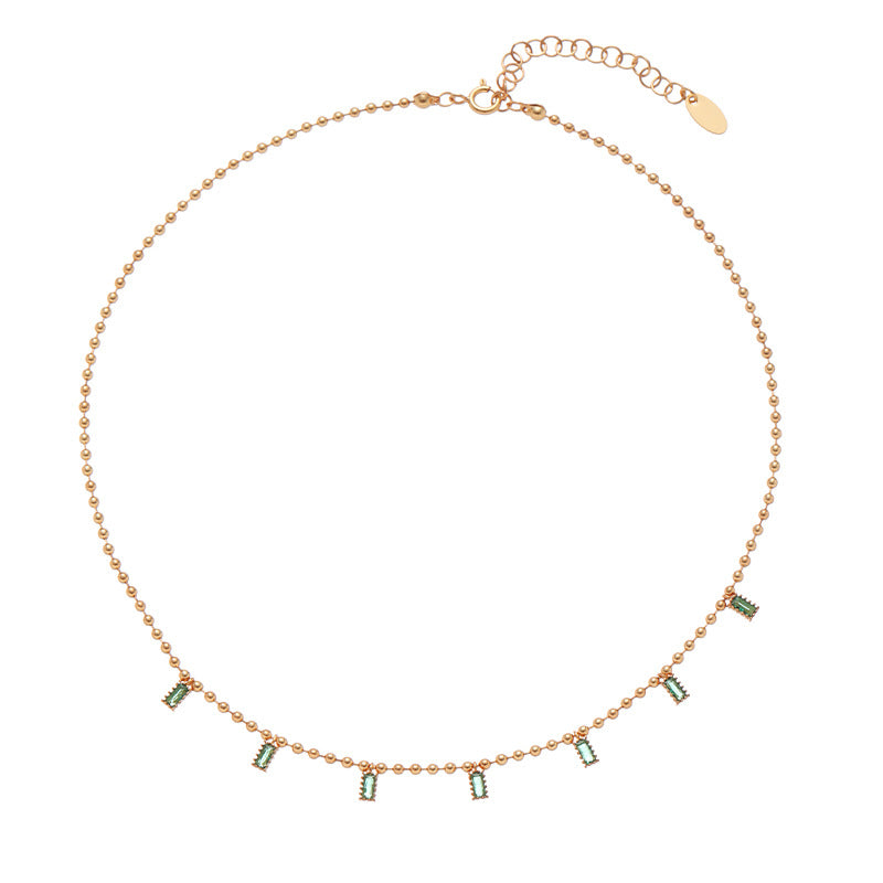 New Chinese Natural Stone Zircon Pearl Necklace