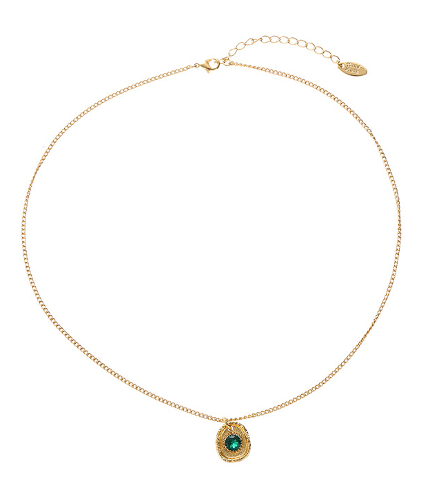 Green Zircon Necklace/Earrings