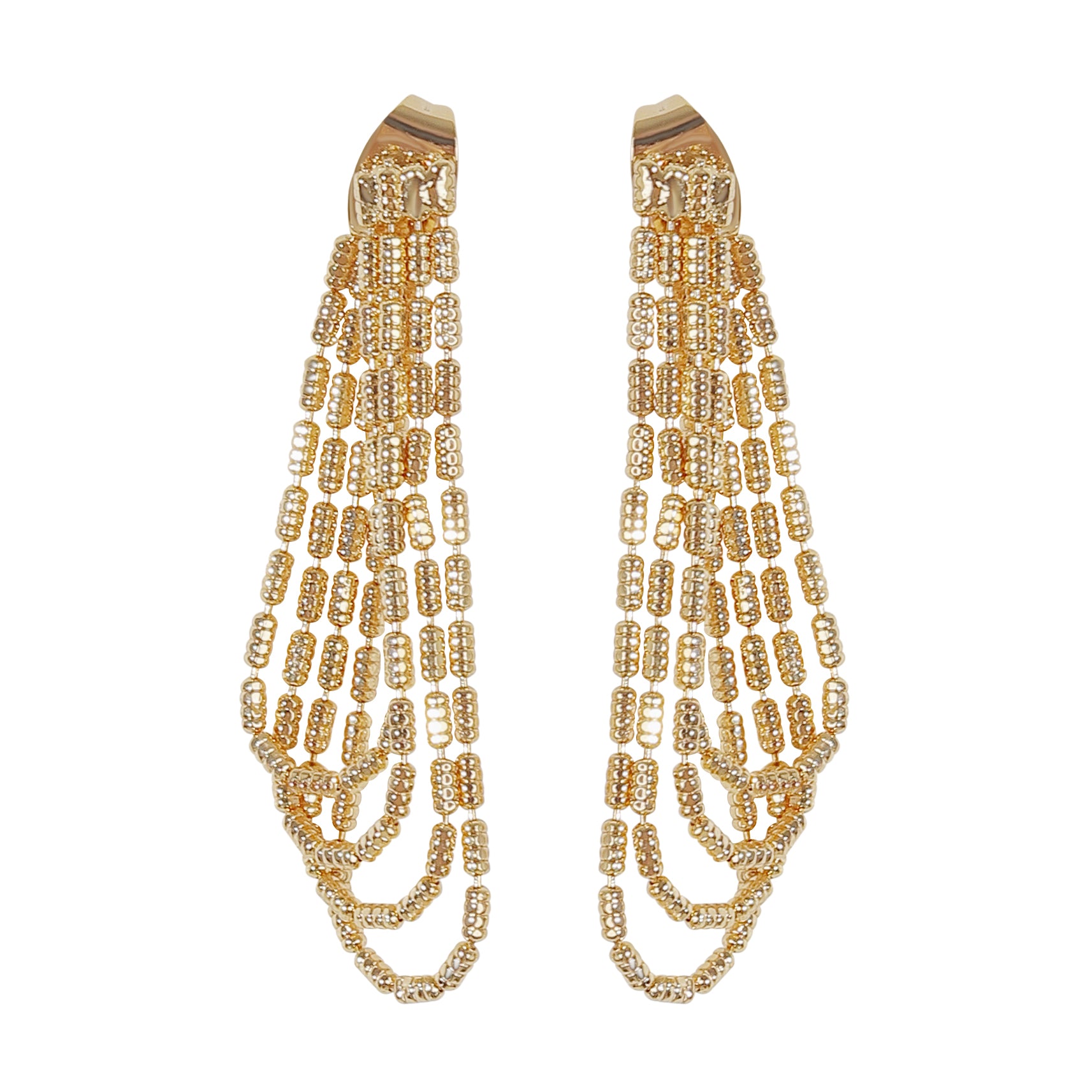 18K Gold Tassel Earrings