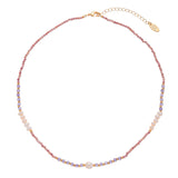 Light Luxury Zircon Natural Pearl Natural Stone Beaded Necklace Set