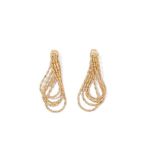 18K Gold Tassel Earrings